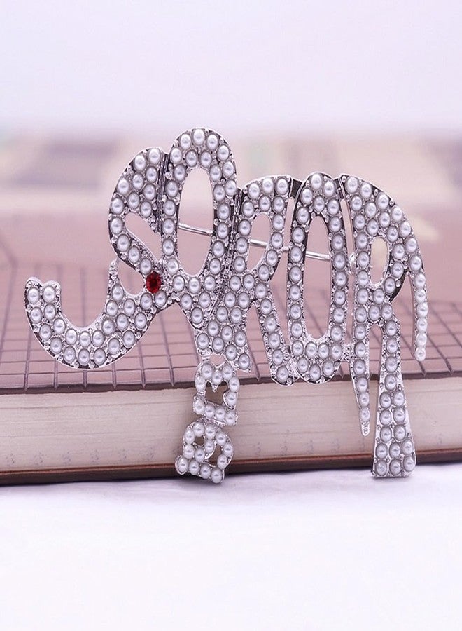 HUSURU Pearl Elephant DST Sorority Pin Soror Greek Delta Brooch Social Womenhood Gift Jewelry For Clothing Bag - Image 2